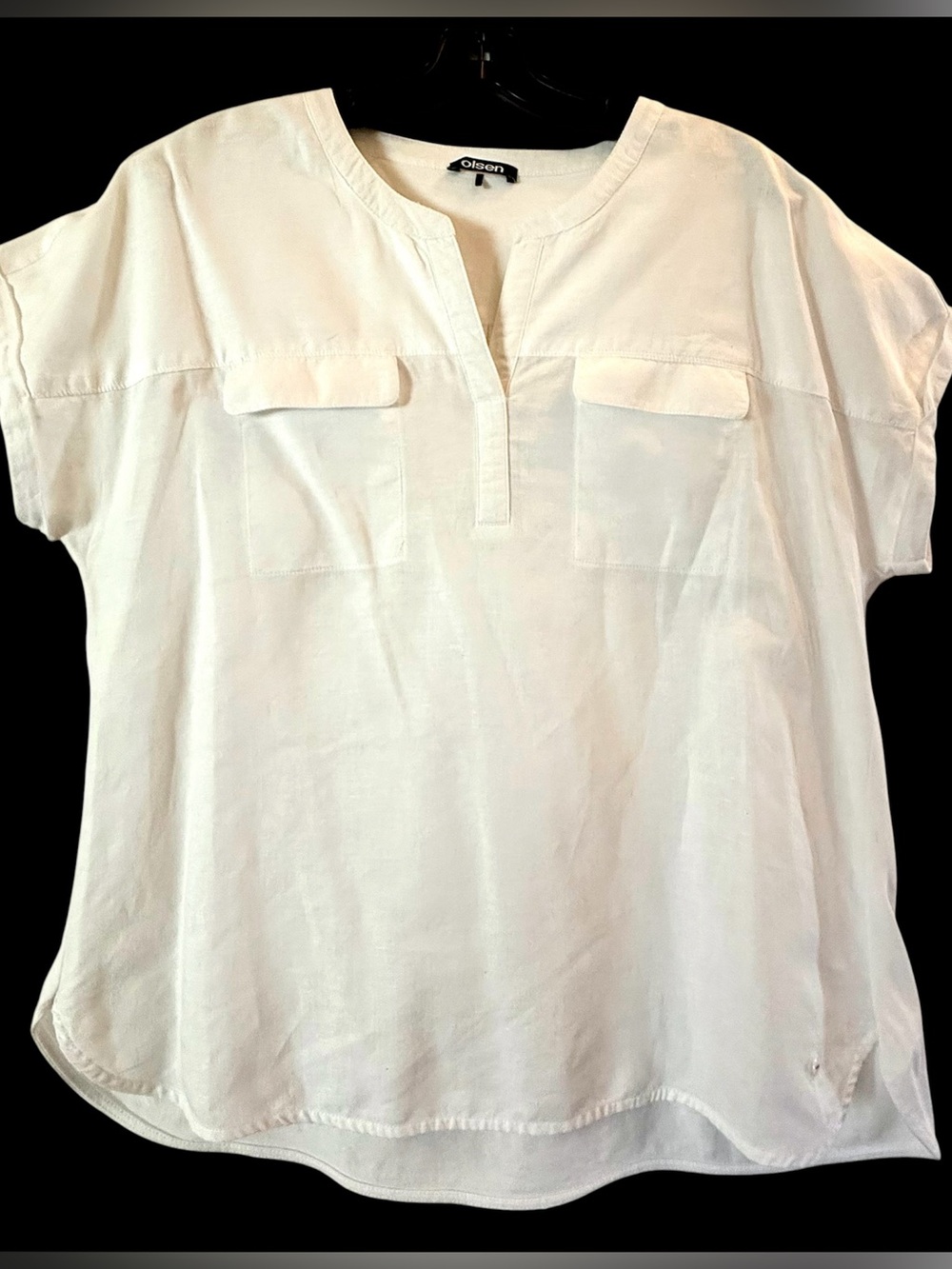 Olsen linen/cotton top M-L